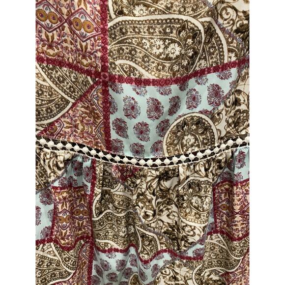 Design Lab Womens Small Bohemian Hippie Flowy Tunic Cottage Core Peasant Dress - Picture 5 of 15